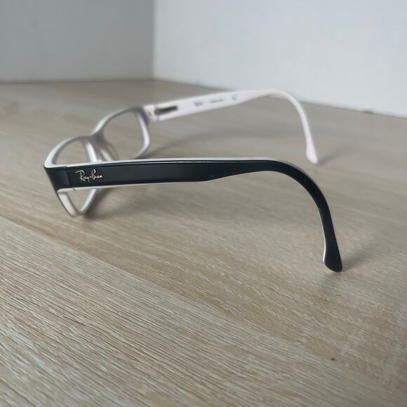 Ray-Ban RB5114 2097 Rectangle Black White Eyeglasses Frame Only 52-16-135 - Picture 7 of 8